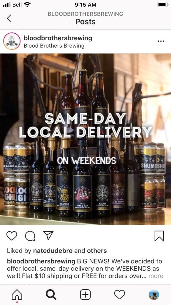 Same-Day Local Delivery Instagram Post