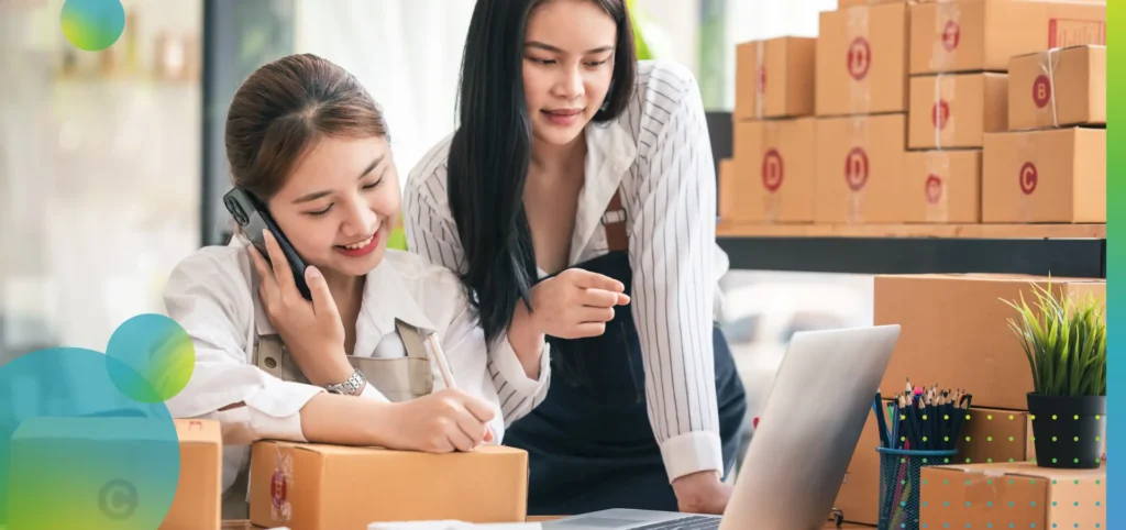 Small business owners who use computers and phones at work.