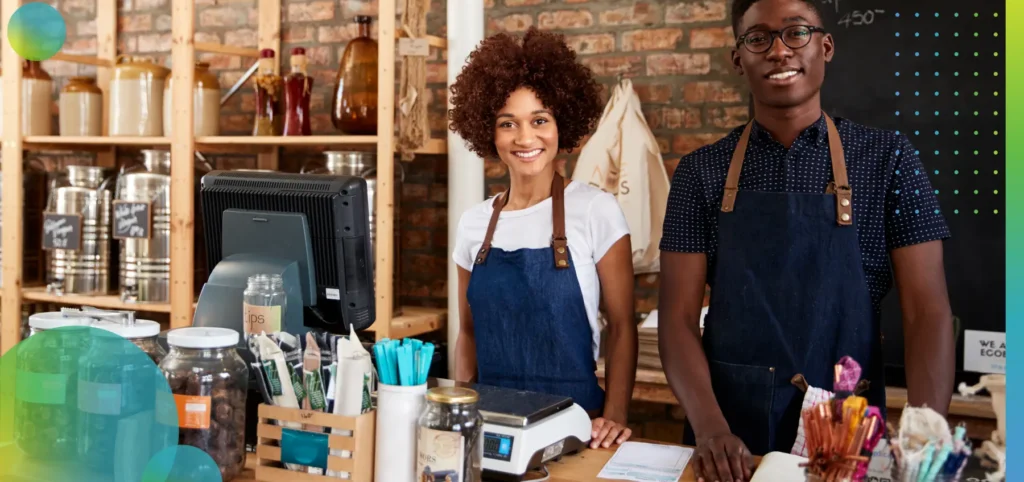 Owners Of Sustainable Plastic Free Grocery Store.