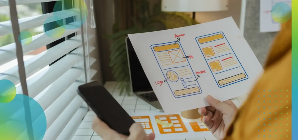 A web developer is analyzing data from his ideas to develop the structure of a website.