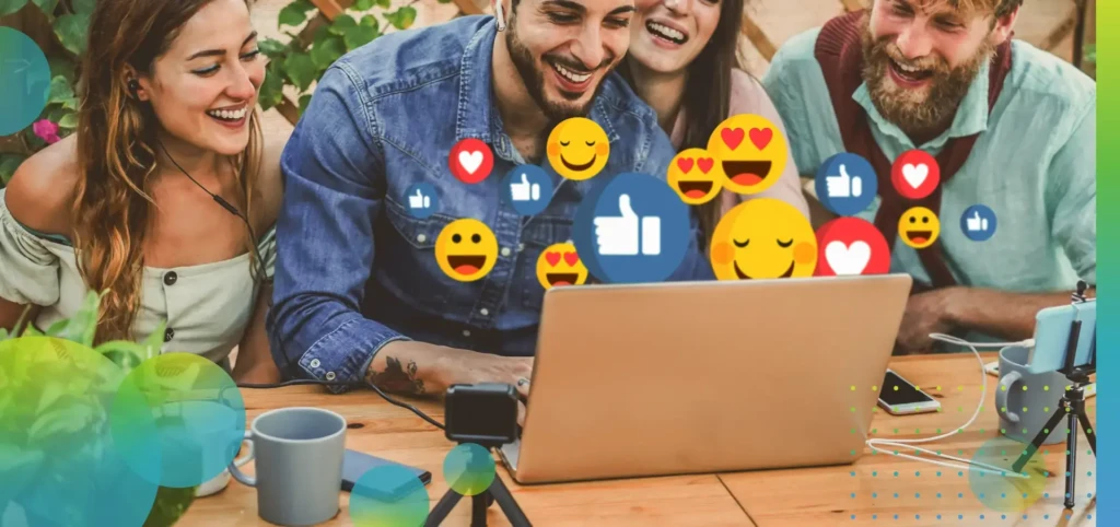 Young People Streaming Online Using Laptop.