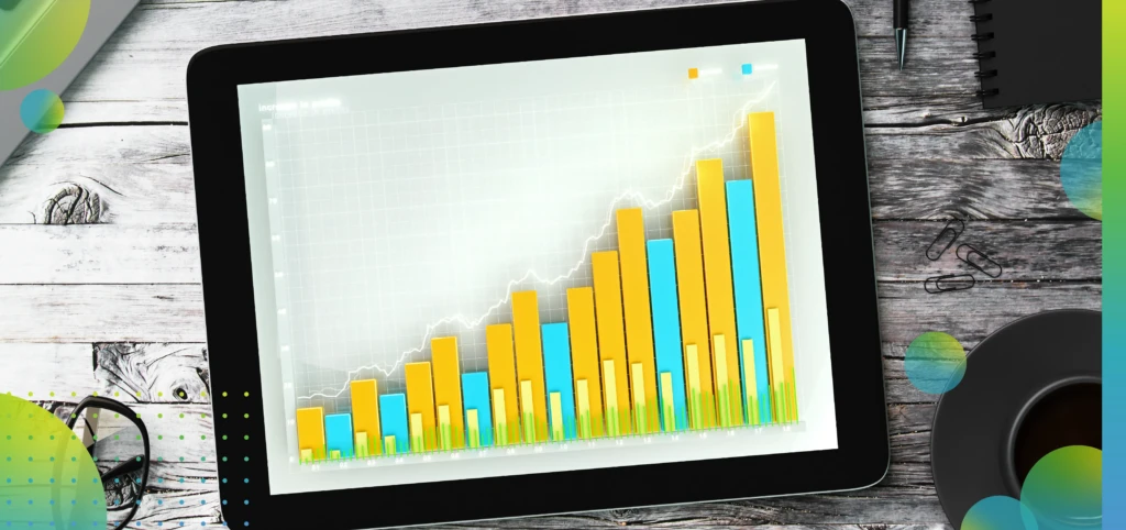 Financial Growth on a Tablet on a Desk