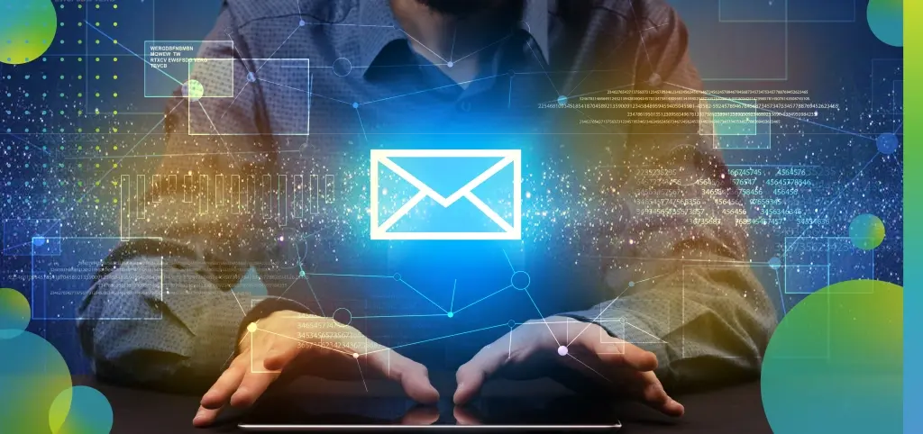 Email Technology Concept with Person Using Tablet 